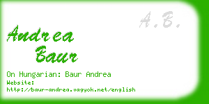 andrea baur business card